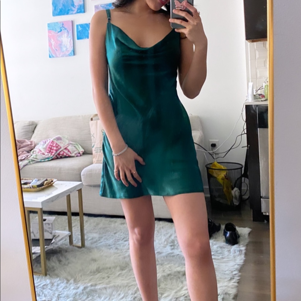 Satin dress nasty gal